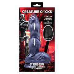 Creature Cocks Cyborg Cock Thrusting and Vibrating Silicone Dildo Dildo XR Brands 