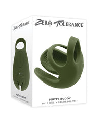 Zero Tolerance Nutty Buddy Cock & Ball Vibrator - Green Ball Ring Evolved 