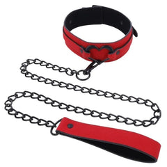 S&M Amor Collar And Leash Collar Sportsheets Red 