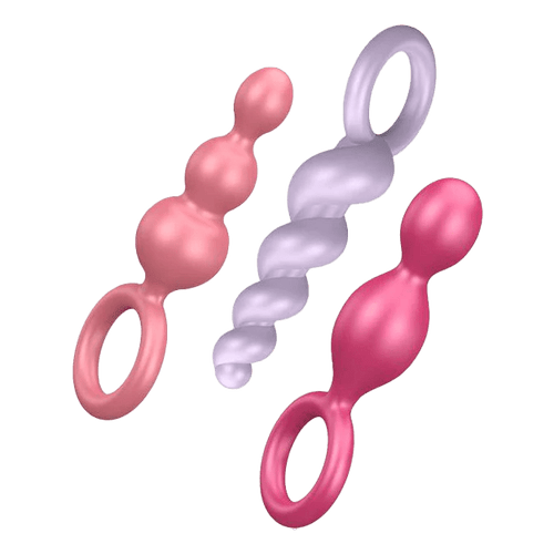 Textured Anal Plug Variety Set Anal Beads Satisfyer Multi 