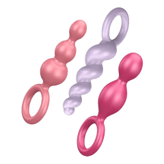 Textured Anal Plug Variety Set Anal Beads Satisfyer Multi 
