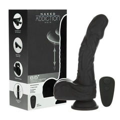 Noir Silicone Rotating & Thrusting Vibrating Dildo Thrusting dildo BMS 