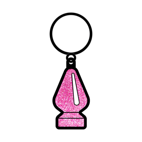 Butt Plug Keychain Keychains Wood Rocket Pink 