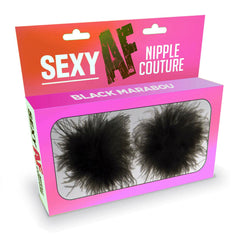 Sexy AF Fluffy Reusable Pasties Pasties Little Genie Black 