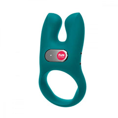 Nos Dual Motor Vibrating Cock Ring Cock Ring Fun Factory Teal 