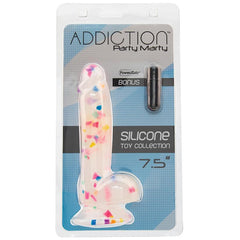 Addiction Rainbow Confetti Suction Cup Dildo Dildo BMS 