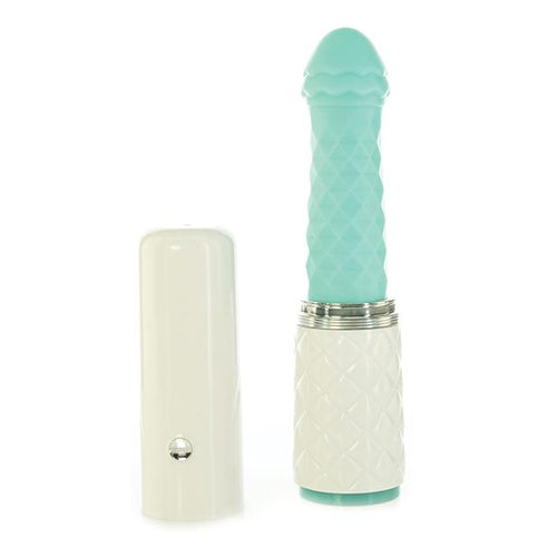 Pillow Talk Feisty Thrusting Vibrator With Stand Thrusting vibrator BMS Teal 