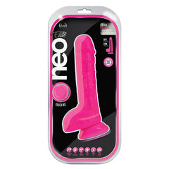 Neo Elite Silicone Dual Density Cock With Balls Dildo Blush 
