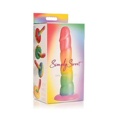 Simply Sweet 6.5" Swirl Rainbow Dildo Dildo Curve Toys 