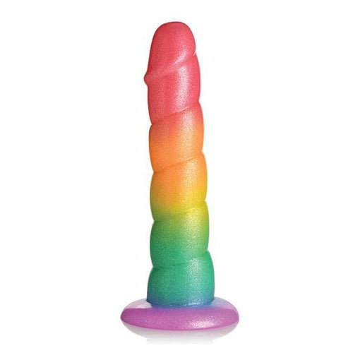 Simply Sweet 6.5" Swirl Rainbow Dildo Dildo Curve Toys 