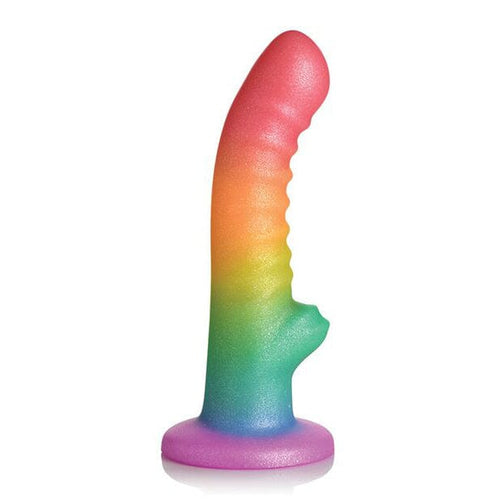 Simply Sweet 6.5" Ribbed Rainbow Dildo Dildo Curve Toys 