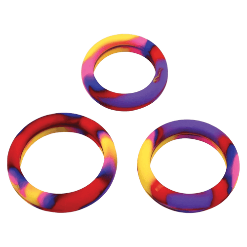 Gender Fluid Grip Me Tension Ring Set Cock Ring Voodoo Toys Tie Dye 