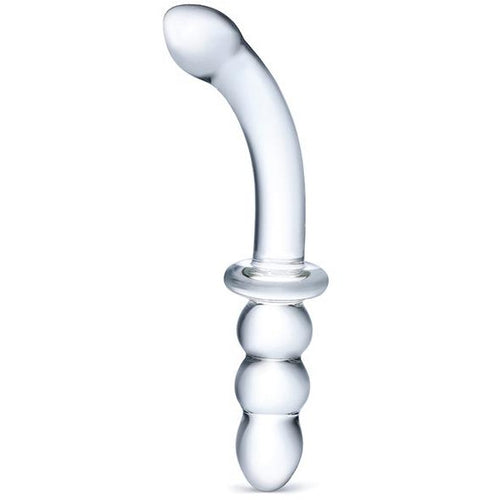 8" Ribbed G-Spot Glass Dildo Dildo Glas 