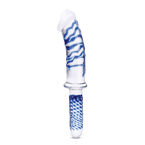 Realistic Double Ended Glass Dildo with Handle Double Dildo Glas 