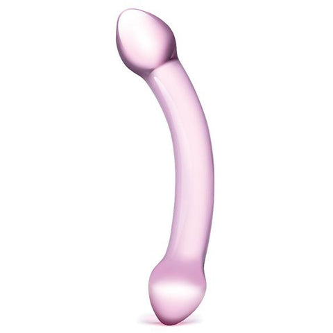Realistic Double Ended Glass Dildo with Handle