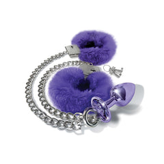 Jewel Butt Plug and Cuff Set Butt Plug Nixie Purple 