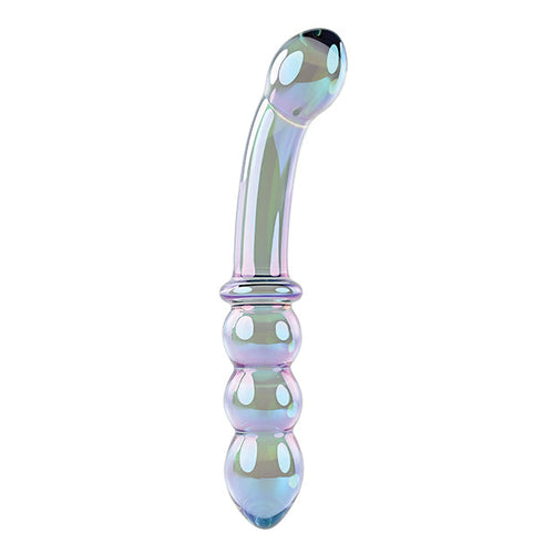 Gender X Lustrous Galaxy Wand Dual Ended Glass Massager Dildo Evolved 