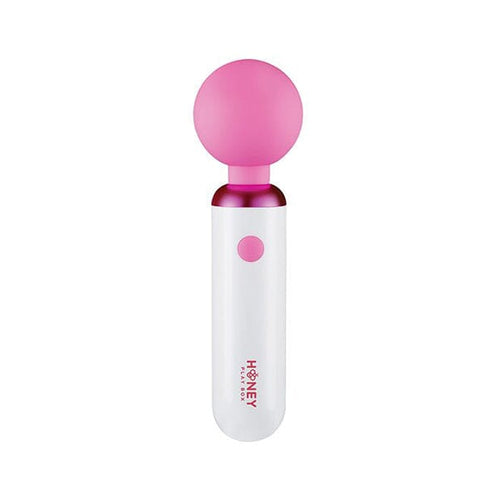 Pomi Powerful Mini Wand Vibrator Honey Play Box White 