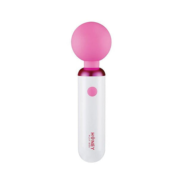 Pomi Powerful Mini Wand Vibrator Honey Play Box White 