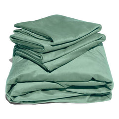 Liberator Fascinator Liquid Velvet Pillows & Sheet Set Sheets Liberator Queen Green 