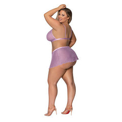 Strappy Bralette with Flirty Thong Skirt Lingerie Magic Silk 