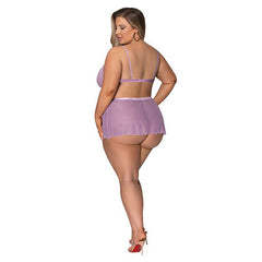 Strappy Bralette with Flirty Thong Skirt Lingerie Magic Silk 
