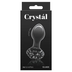 Crystal Flower Glass Butt Plug Butt Plug NS Novelties 