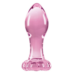 Crystal Flower Glass Butt Plug Butt Plug NS Novelties 