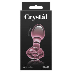 Crystal Flower Glass Butt Plug Butt Plug NS Novelties 