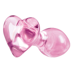 Crystal Heart Glass Butt Plug Butt Plug NS Novelties Pink 