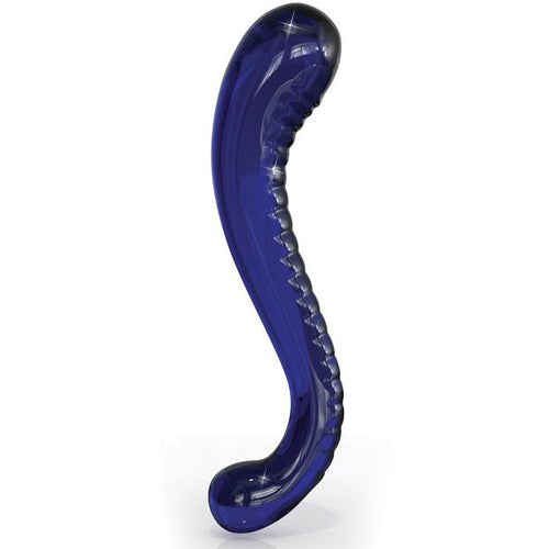 No. 69 Hand Blown Glass G-Spot Dildo Dildo Icicles Blue 