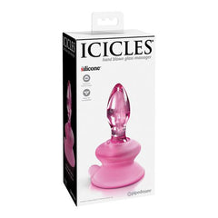 No. 90 Glass Butt Plug with Removable Suction Cup Butt Plug Icicles 