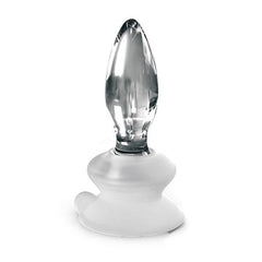 No. 91 Glass Butt Plug with Removable Suction Cup Butt Plug Icicles 