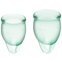 Feel Confident Menstrual Cup Kit Menstrual Cup Satisfyer Light Green 