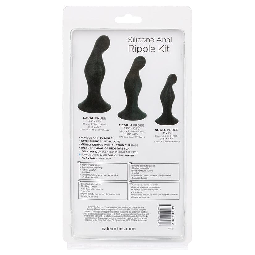 Silicone Anal Ripple Plug Kit Wild Flower Silicone Anal Ripple Plug Kit Wild Flower