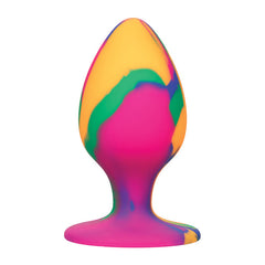 Cheeky Swirl Smooth Tie Dye Plug Butt Plug Cal Exotics Large 