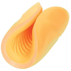 Gripper Dual Density Open Masturbation Sleeve Penis Sleeve Cal Exotics Dual Orange 