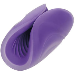 Gripper Dual Density Open Masturbation Sleeve Penis Sleeve Cal Exotics Purple Spiral 