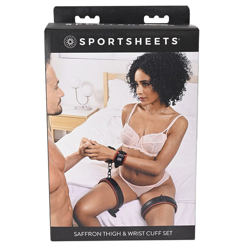 Saffron Thigh & Wrist Cuff Set Bondage Kit Sportsheets 