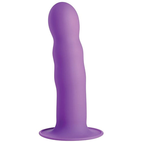 Squeeze-It Squeezable Wavy Dildo Dildo XR Brands Purple 