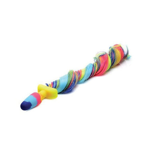 Tailz Rainbow Unicorn Tail Anal Plug Butt Plug XR Brands 