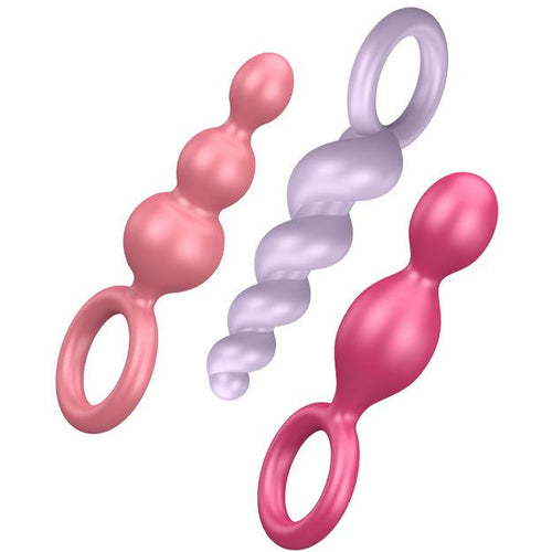 Textured Anal Plug Variety Set Anal Beads Satisfyer Multi 